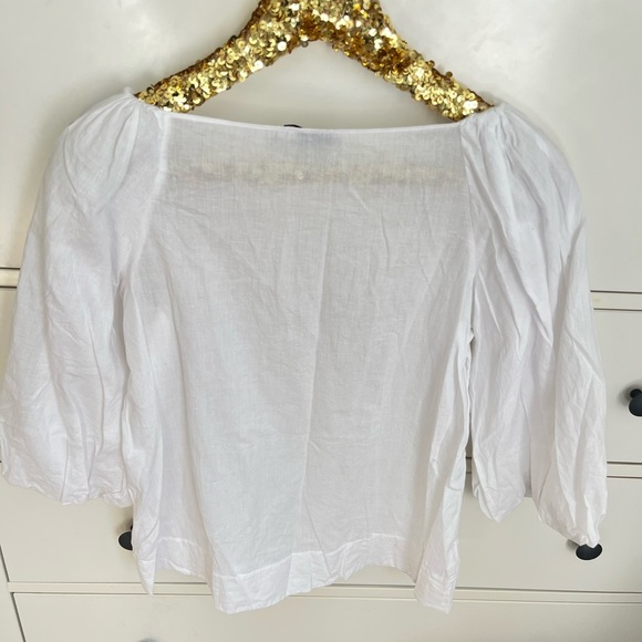 Harshman Balloon Puff Sleeve Cotton Tee - Picture 2 of 4